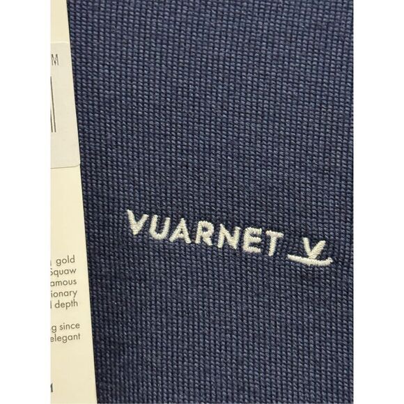 NWT VURNET 100% Wool JEAN VUARNET Dark Navy V-NECK JUMPER Crewneck Sweater M - Picture 16 of 16